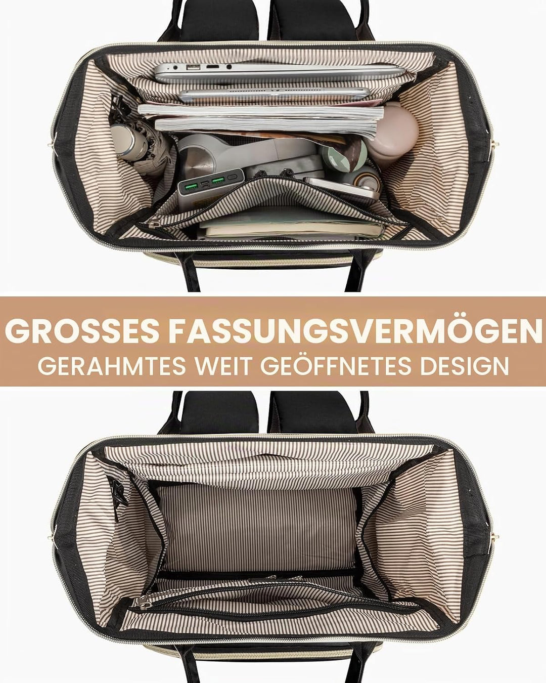 LOVEVOOK Laptop Rucksack Damen 17 Zoll, Gross Schulrucksack Teenager, Rucksack Handgepäck, Wasserdic