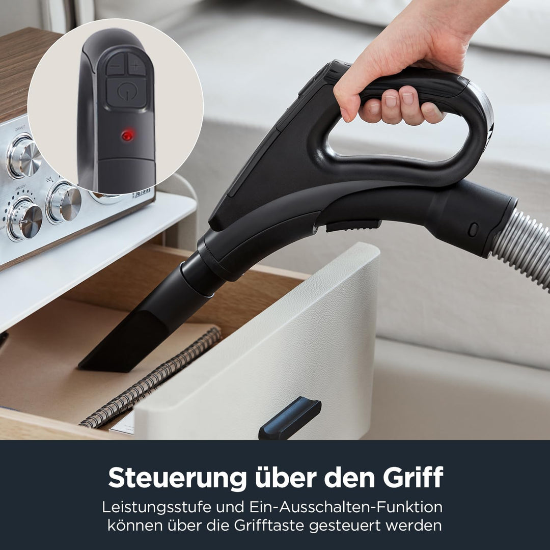 Eureka NEN300 Staubsauger mit Beutel 700W, 62 dB(A) Extreme Silence Bodenstaubsauger, Staubsauger Le