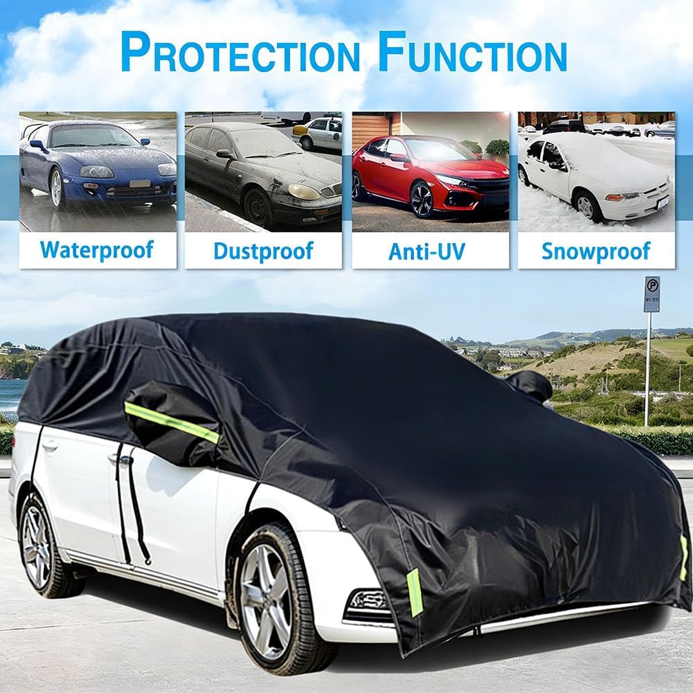 Halbgarage für Auto Windschutzscheibe Abdeckplane Winter Sommer Autoabdeckung wasserdicht Auto halbg
