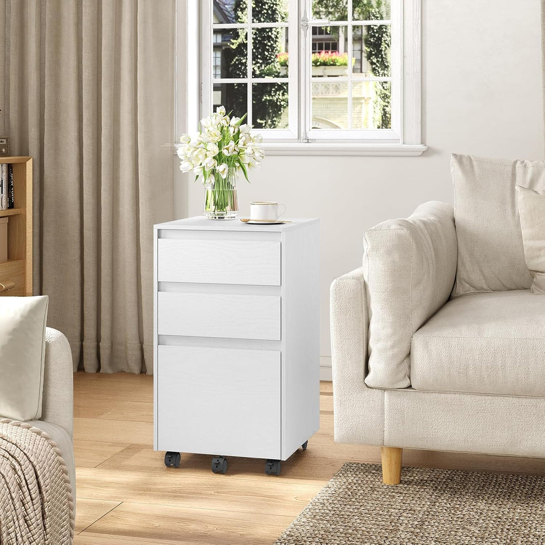 WOLTU mobiler Aktenschrank, Schrank für Aktenordner, Aufbewahrungsschrank im Büro, Büroschrank mit R