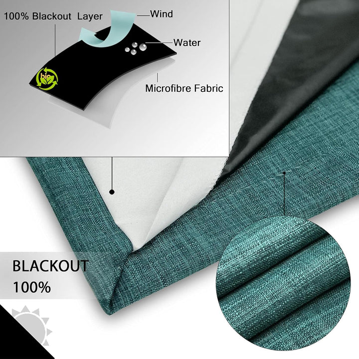 always4u Vorhang Blickdicht 100% mit Ösen, Elegente Gardinen Wohnzimmer Modern Abdunkelnde Vorhänge