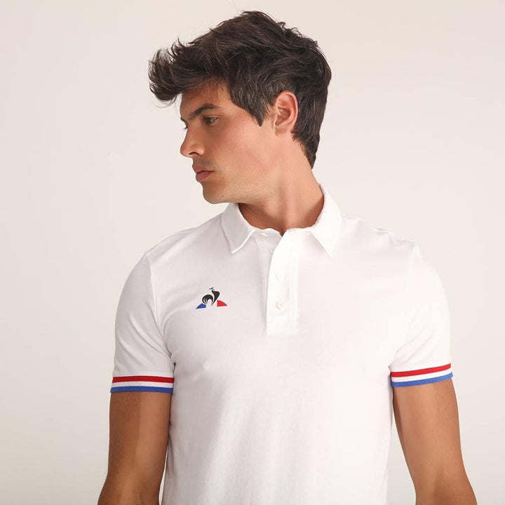 Le Coq Sportif Herren Polo Ss Presentation Tri N°1 M Polo XS New Optical White, XS New Optical White