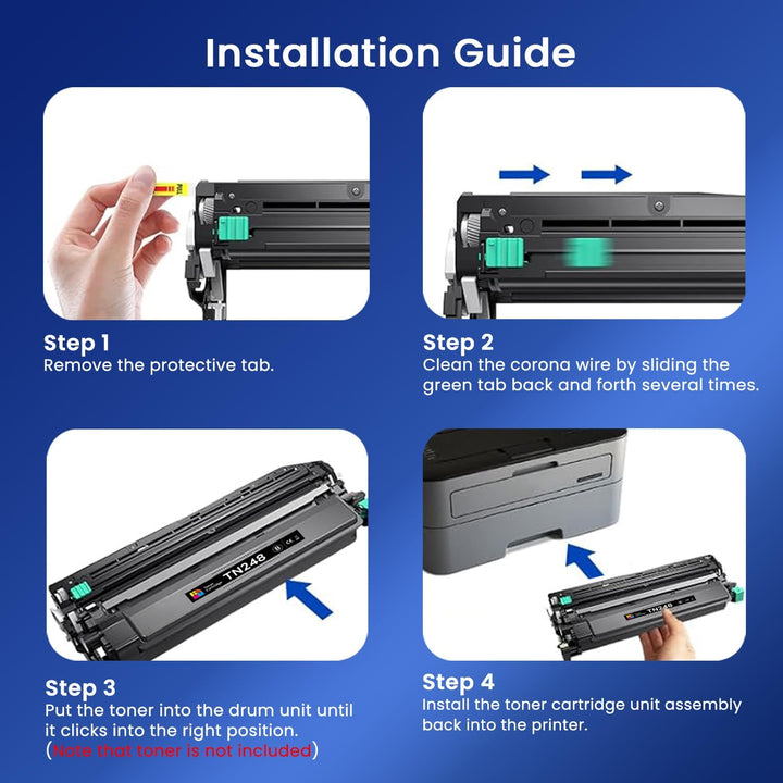 DR248CL DR248 Trommel Kompatibel für Brother DR248 TN248 Toner für MFC-L3740CDW MFC-L3760CDW MFC-L37
