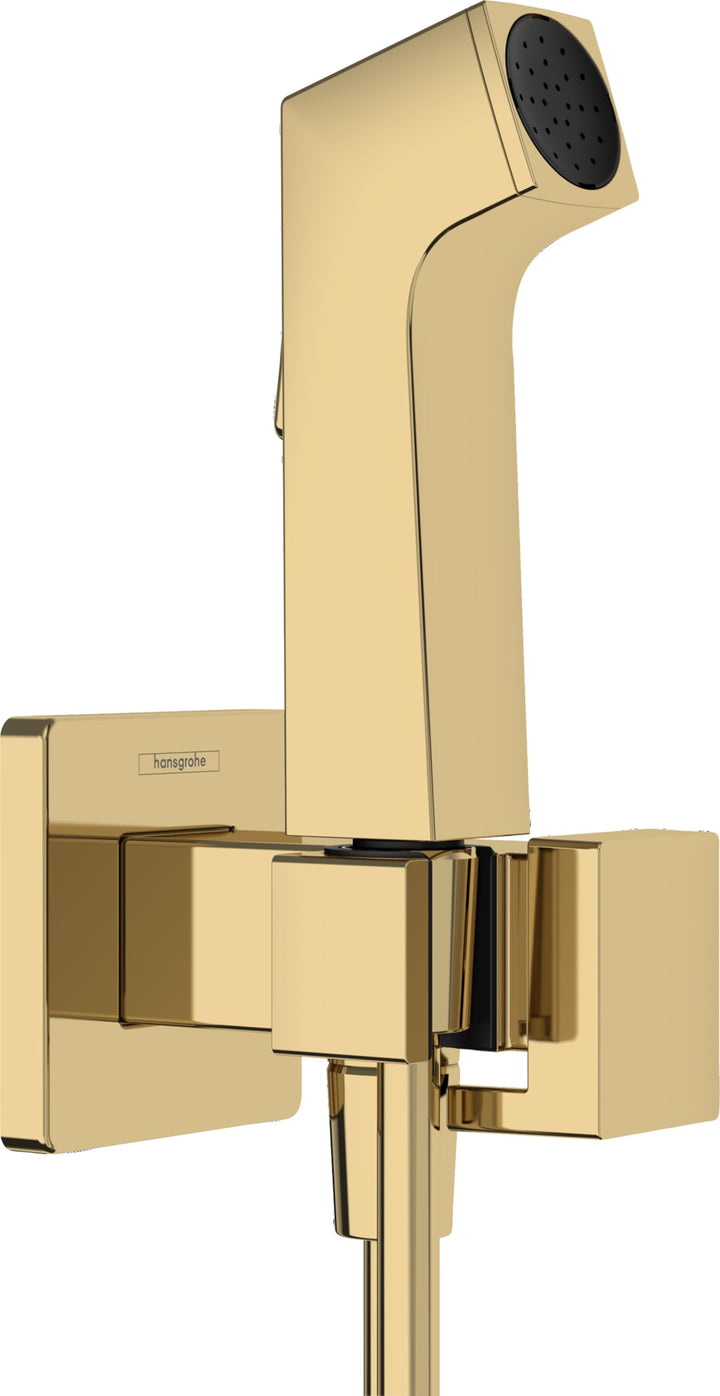 hansgrohe Bidette Handbrause E mit 1 wassersparenden Strahlart (EcoSmart), inkl. Absperrventil, Brau
