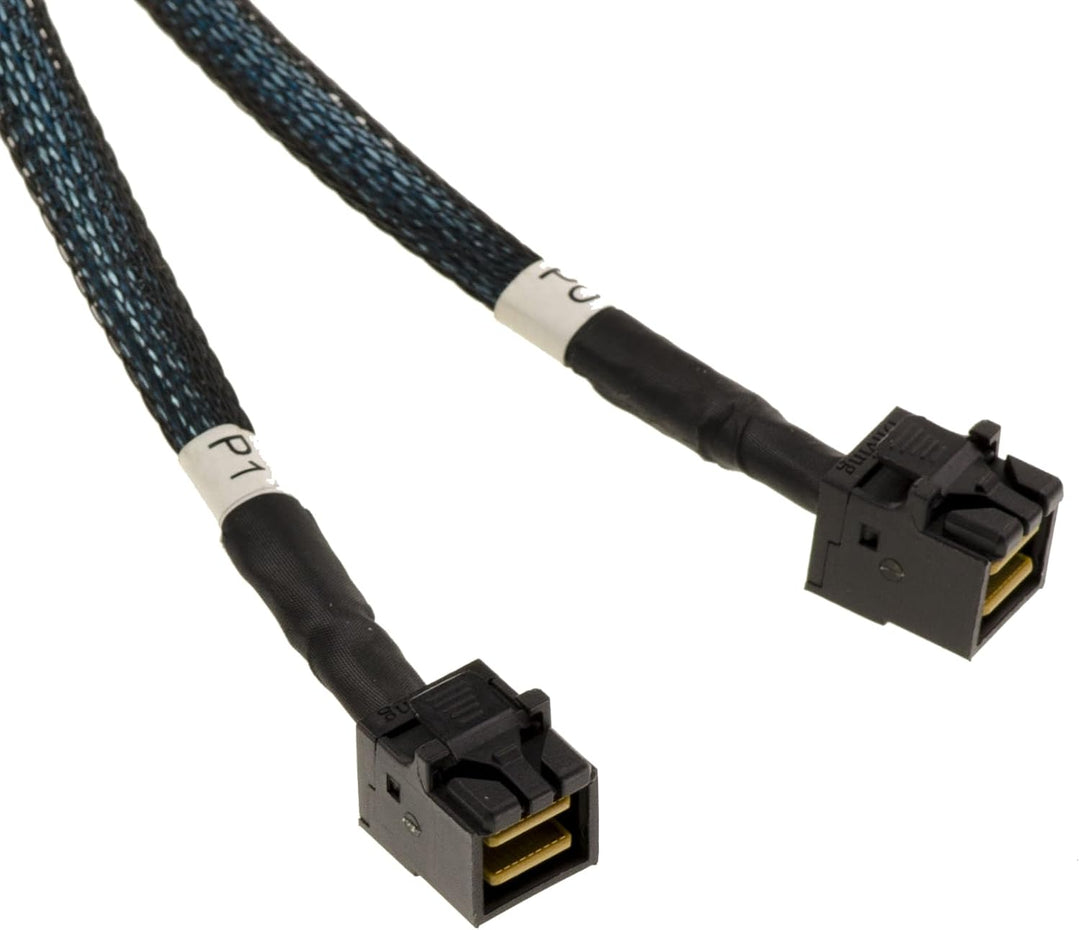 KALEA-INFORMATIQUE PCIe 4.0 Kabelkabel mit Slim SAS SFF-8654 8i 74 Pin Anschlüssen an 2x SFF-8643 Lä