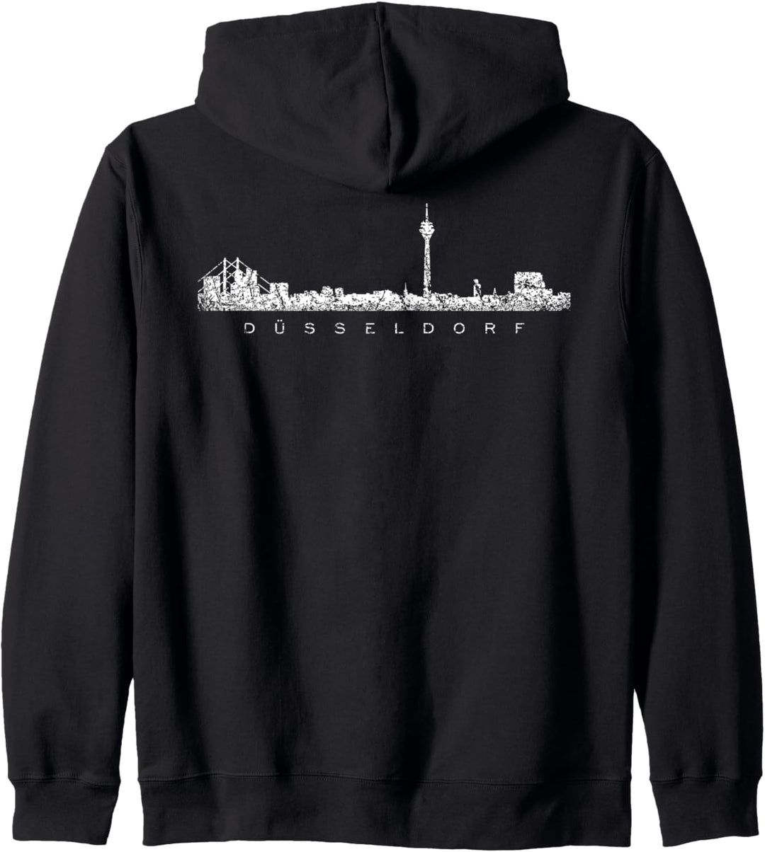 Düsseldorfer Skyline (Vintage Weiss) Düsseldorf Kapuzenjacke