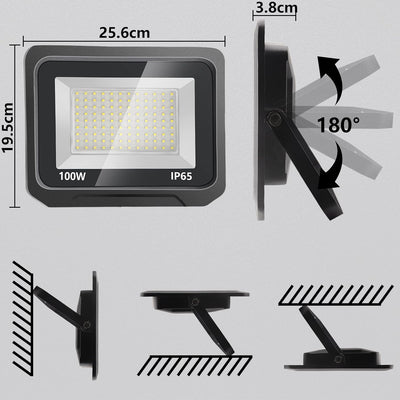 loyal 100W LED Strahler Aussen 3000K Warmweiss, Superhell 10000LM LED Aussenstrahler, Hochwertiger A