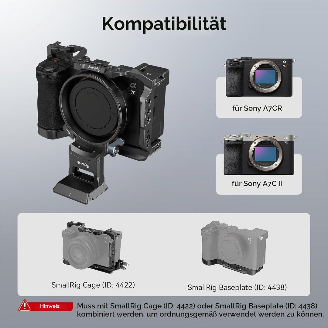 SMALLRIG Rotatable Collar Mount Plate für Sony A7CII / A7CR-Kamera, muss mit 4422/4438 verwendet Wer
