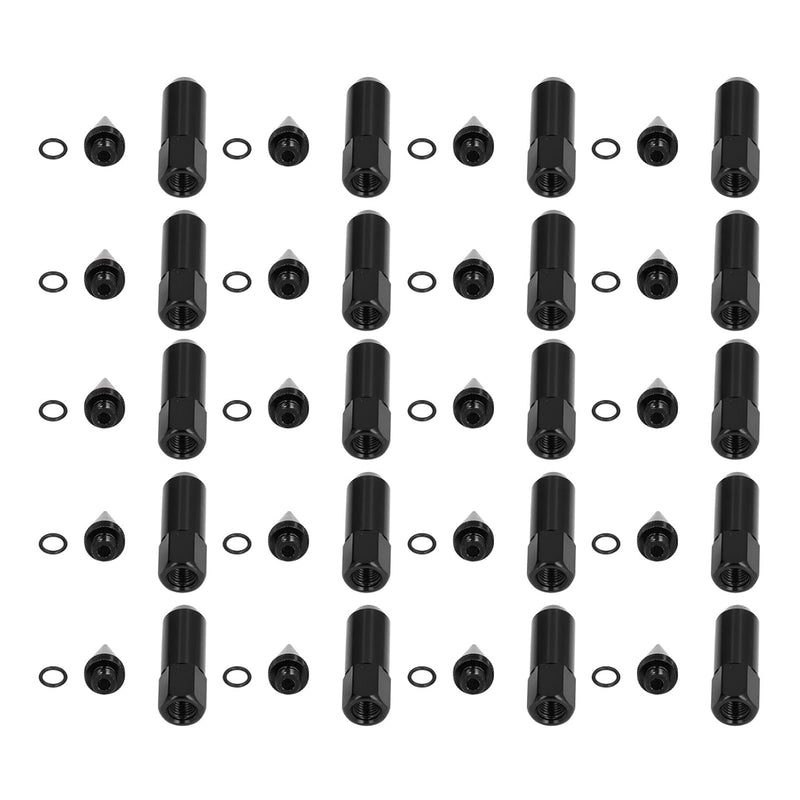 Spike Lug Nuts, 20 Stück Universal M12x1.5 Racing Wheels Felgen Radmuttern 90-mm-Spitzmuttern aus Al