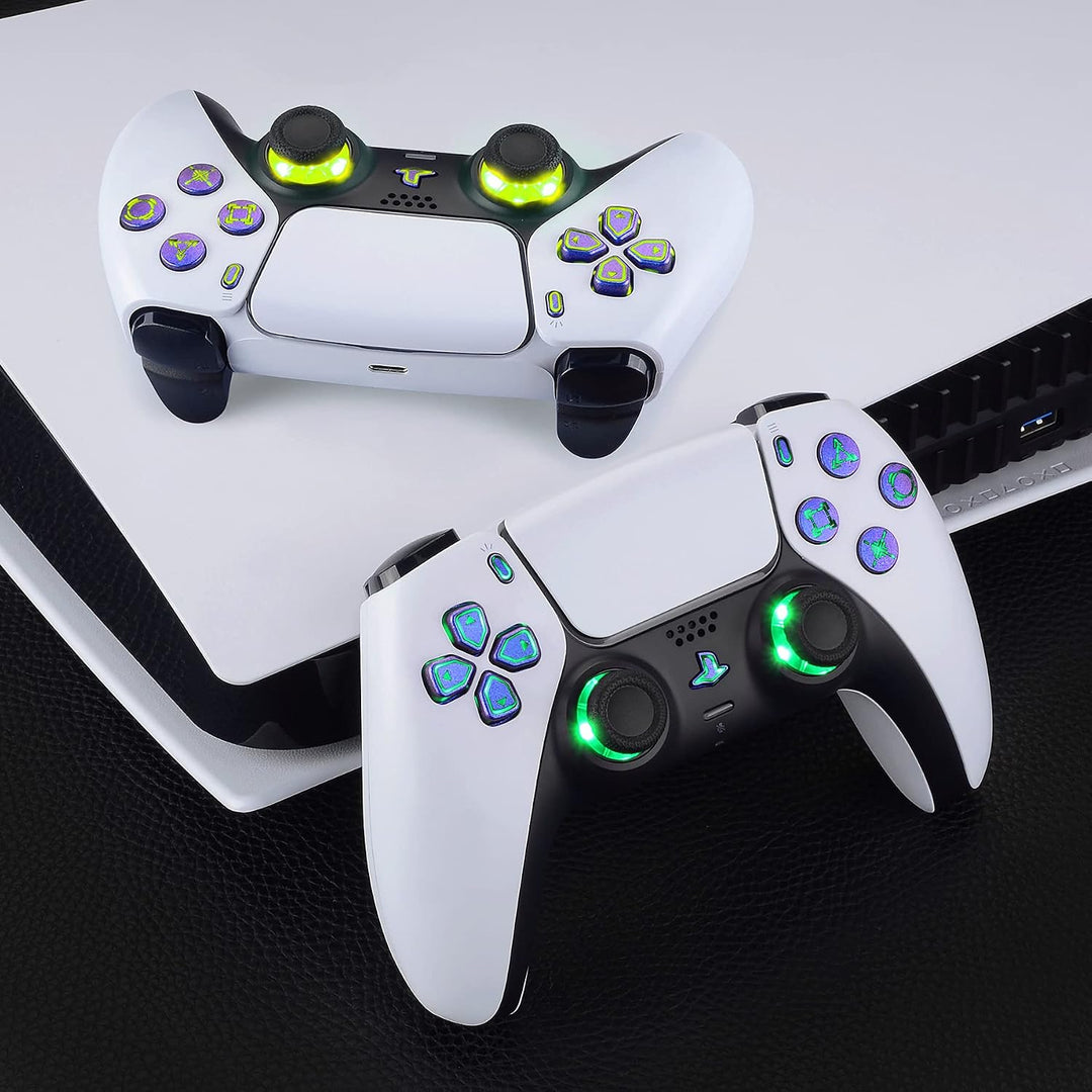 eXtremeRate DTF V3 LED Kit für ps5 Controller Ersatz Leuchttaste D-Pad Thumbsticks SHARE-/PS-Taste R
