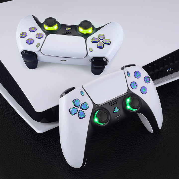 eXtremeRate DTF V3 LED Kit für ps5 Controller Ersatz Leuchttaste D-Pad Thumbsticks SHARE-/PS-Taste R