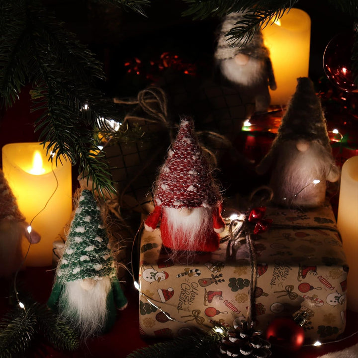COM-FOUR® 6X Premium Weihnachts-Wichtel 15cm - Weihnachtsdeko - winterliche Zwergen-Figur - Dekoarti
