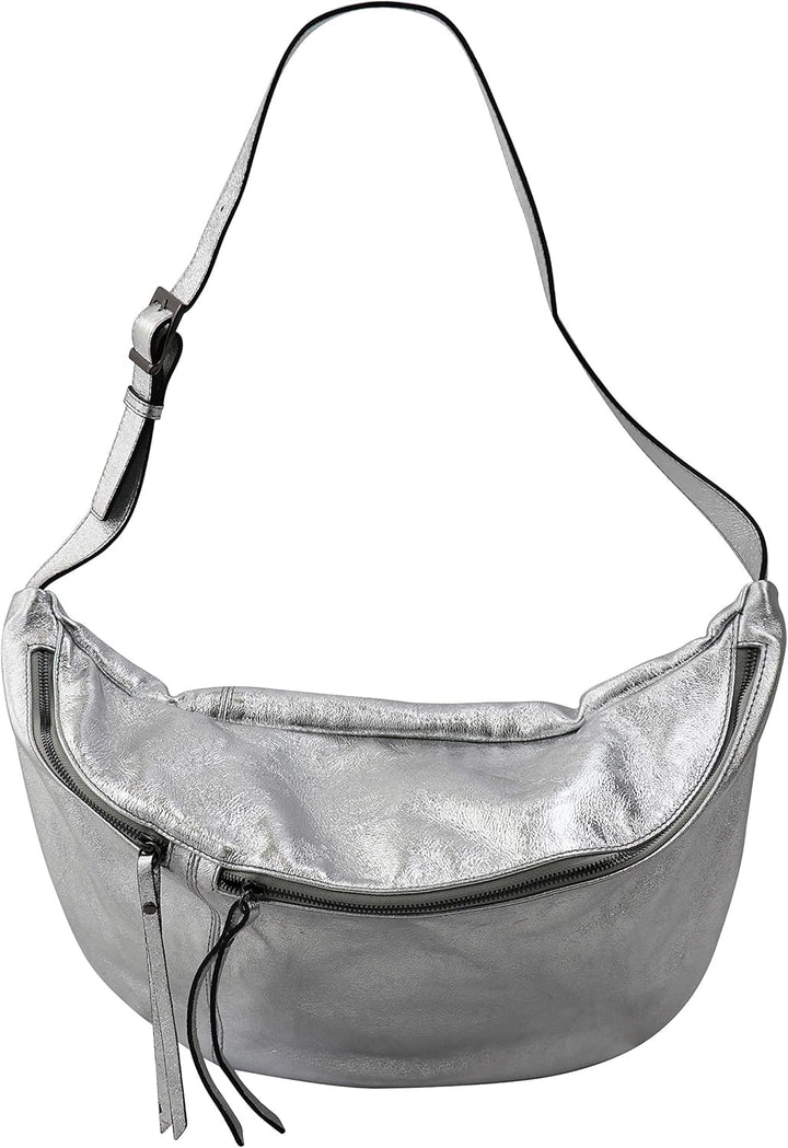SH Leder echt Leder Damen Unisex Brusttasche für Festival Reise XXL Gross Hüfttasche Crossbody Bag F