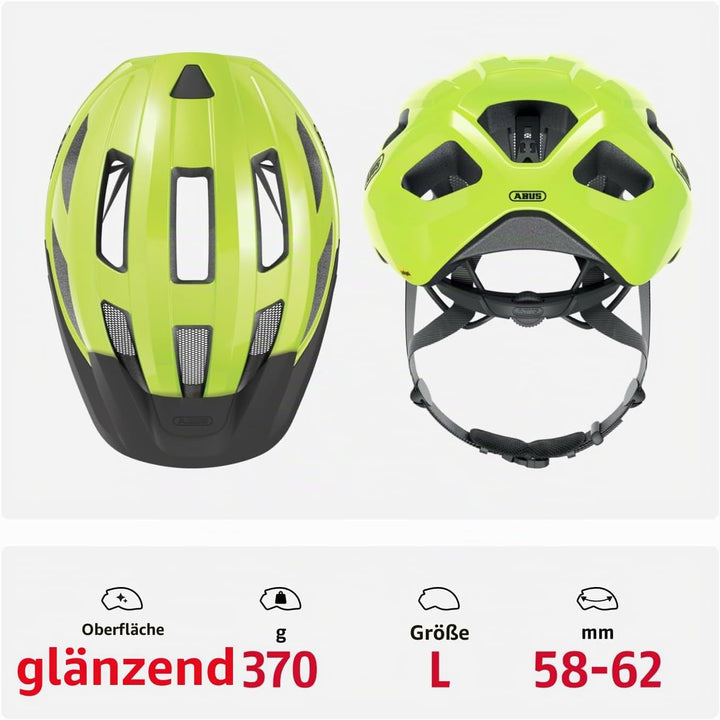 ABUS Rennradhelm Macator MIPS - Fahrradhelm für Einsteiger mit Schirm - geeignet für Zopfträger/-inn