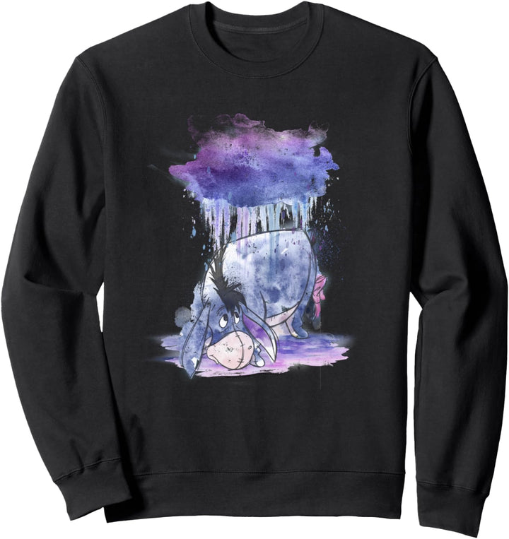 Disney Winnie The Pooh Eeyore Watercolor Rain Cloud Sweatshirt