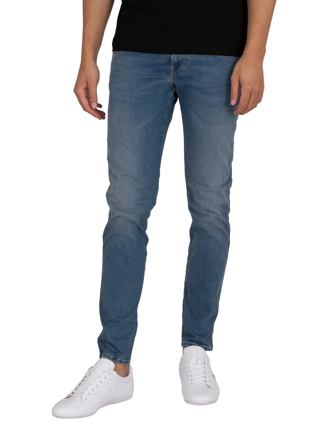 Replay Herren Jeans Anbass Slim-Fit mit Power Stretch 36W / 32L 94 Medium Blue, 36W / 32L 94 Medium