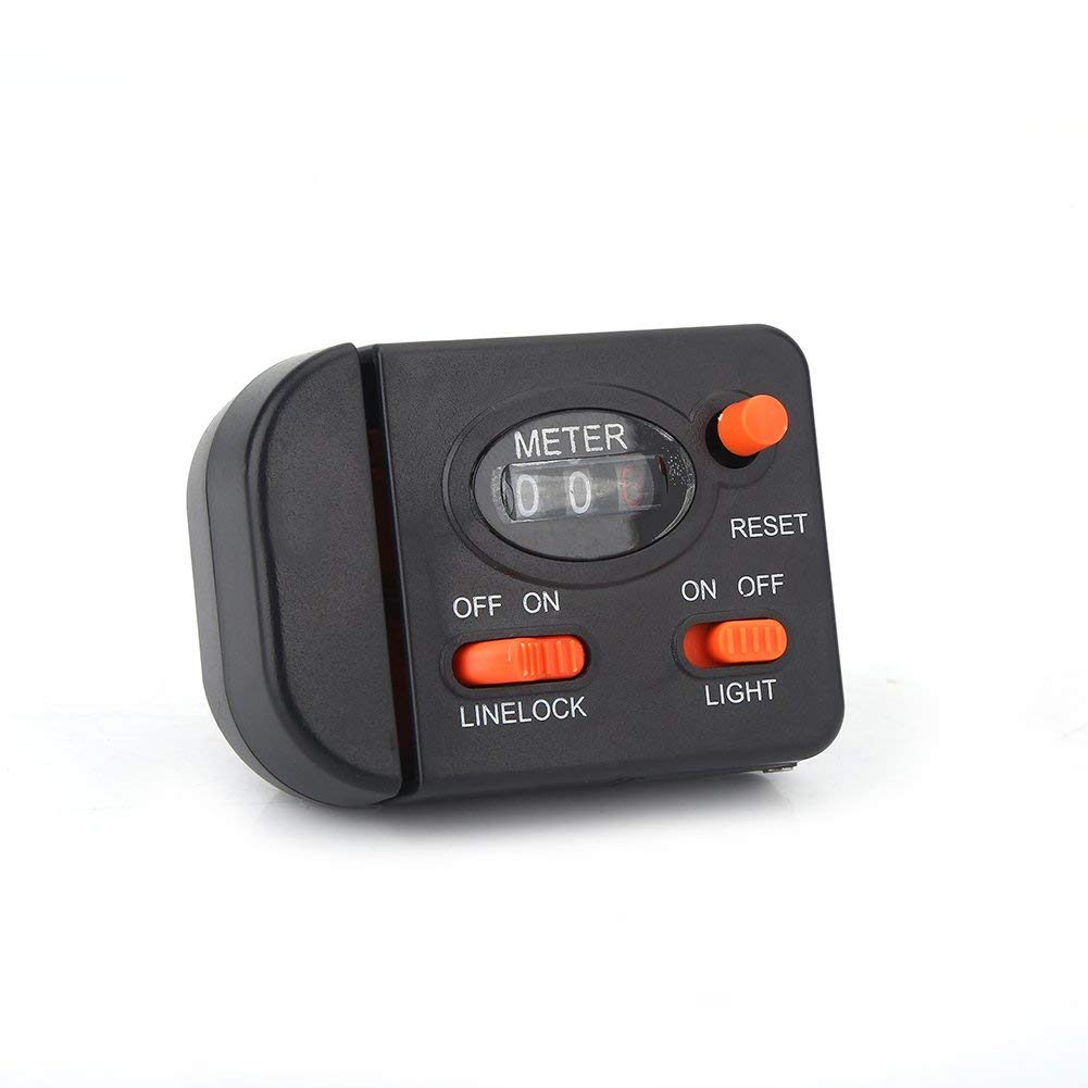 VGEBY Angelschnurzähler, Clip-On Digital Angelschnurfinder Mechanischer Zähler Angelzubehör Schnurzä