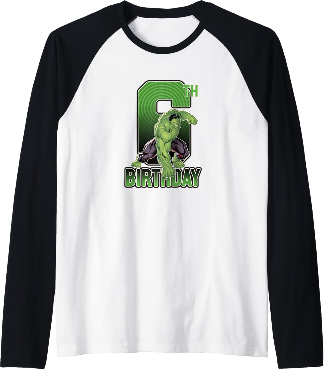 Marvel The Hulk Happy 6th Birthday Raglan