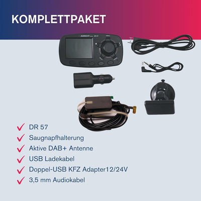 Albrecht DR 57 Adapter zum Aufrüsten von Auto-Radios, 27257, FM-Transmitter für DAB+ Sender und Blue