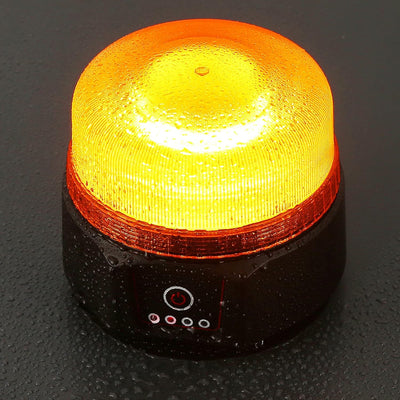 AGRISHOP 12V/24V LED Kabellos Blitzleuchte Mit Magnetfuss,36LED 2Modus Amber Blinkleuchte Orange Gel