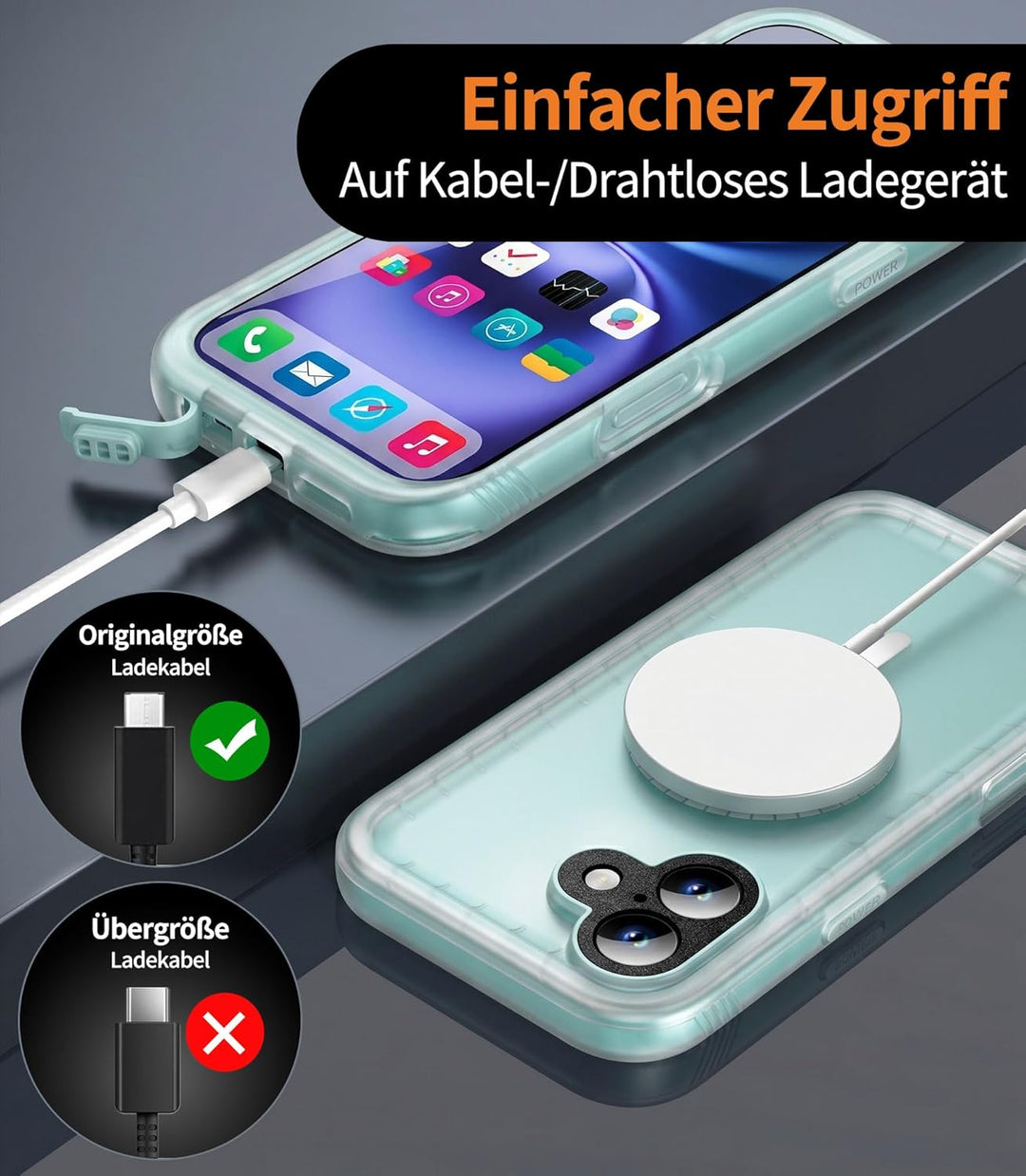 Cozycase TOP Militärschutz Hülle Für iPhone 16 Für MagSafe wasserdichte 360 Panzerhülle Outdoor Magn