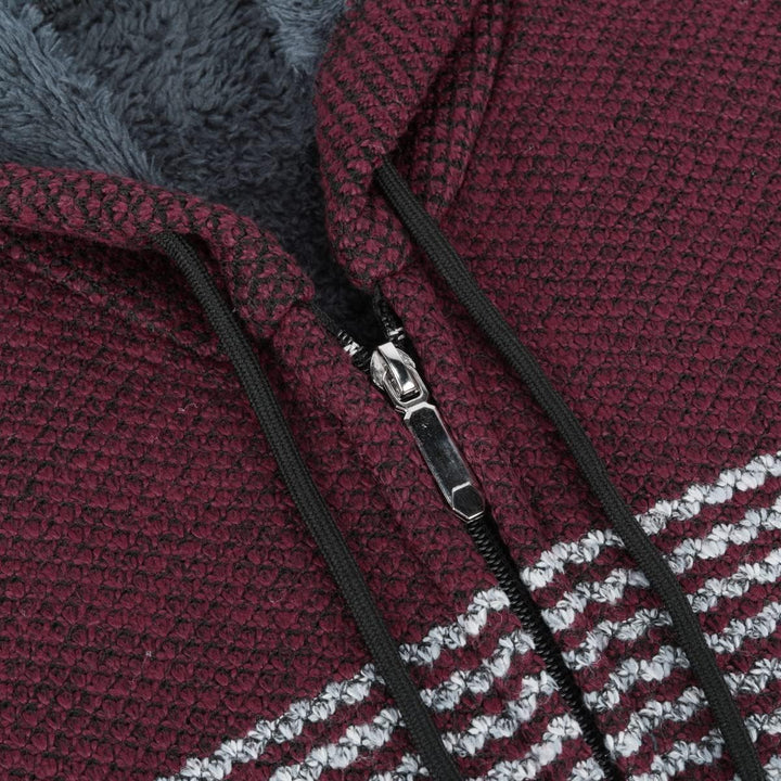 Sliktaa Strickjacke mit Kapuze für Herren Cardigan Winter Frühling Outdoor Baumwolle Jacke Pullover
