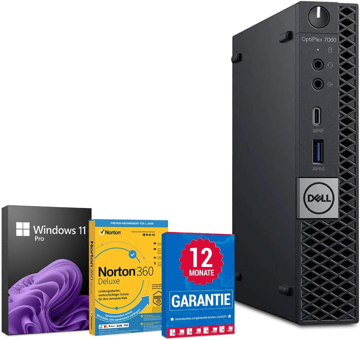 Dell OptiPlex 7060 PC Computer Intel Core i5-8500T@ bis zu 3,5 GHz 16 GB 256 GB SSD mit Windows 11 P