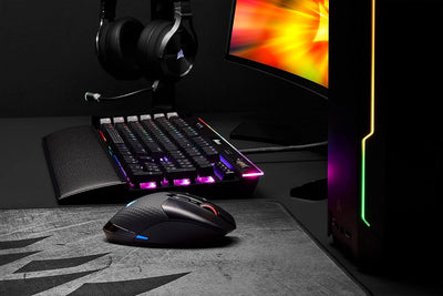 CORSAIR DARK CORE RGB PRO SE Wireless FPS/MOBA Gaming Maus Mit Qi Wireless Charging - 18.000 DPI - 8