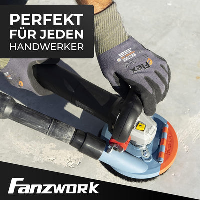 #7 FANZTOOL Absaughaube für Winkelschleifer 125mm + Diamantschleiftopf, mit Schleiftopf