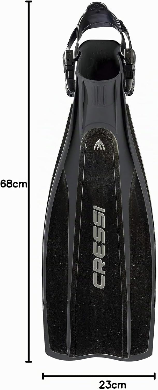 Cressi Pro Light Open Heel Tauchen Flossen L/XL (44/45) Schwarz/Schwarz, L/XL (44/45) Schwarz/Schwar