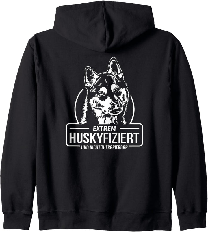 Lustiger Siberian Husky Huskyfiziert Hunde Hundespruch Kapuzenjacke