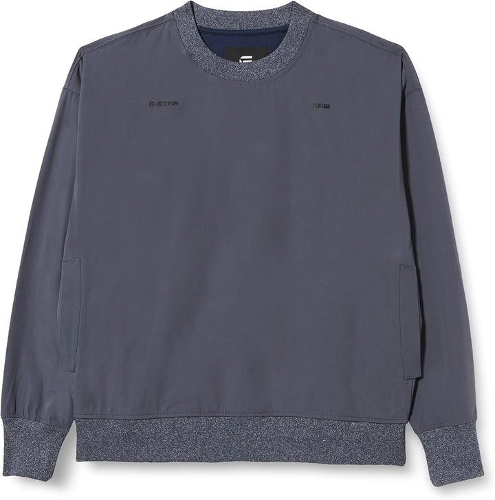 G-Star RAW Herren Woven Loose Sweatshirt Sweats S Blau (Fantem Blue D22019-a790-863), S Blau (Fantem