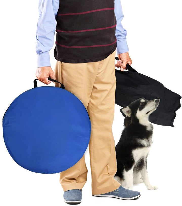 NAIZY Agility Set Hunde Gross Klein Beweglichkeit Trainings Set mit Hundetunnel &amp; Slalomstangen &amp; Ei