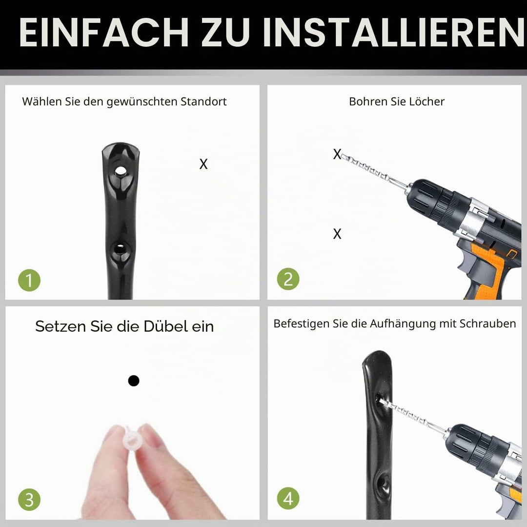 PiPaFox Haken für Garagenspeicherleitern, 24 CM / 9,5 Zoll Hochleistungs-Jumbo-Arm-Utility-Rack für