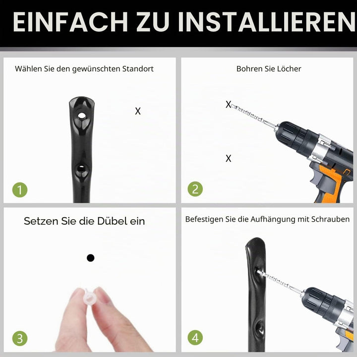 PiPaFox 10 Stück Garage Aufbewahrungshaken, Organizer Utility Haken, Wandmontage System Kleiderbügel