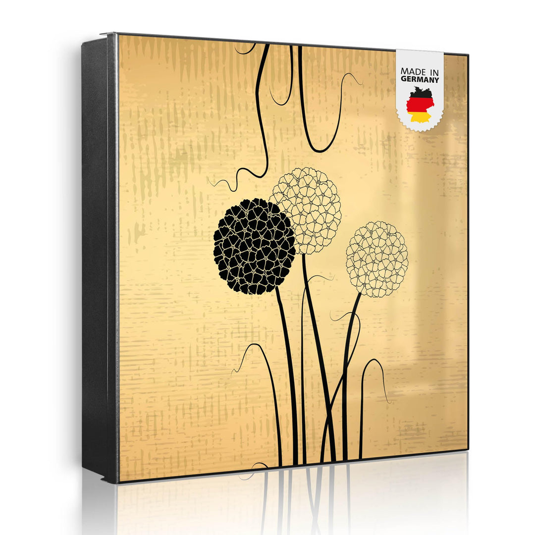 banjado Grosser Schlüsselkasten Metall - Schlüsselbox 30x30cm mit 32 Haken - Schlüsselkasten modern