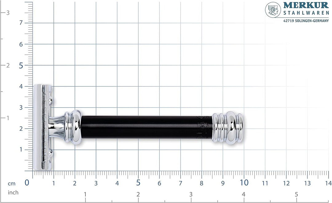 Merkur – 38.011 – Rasierer verstellbar – Griff schwarz chrom
