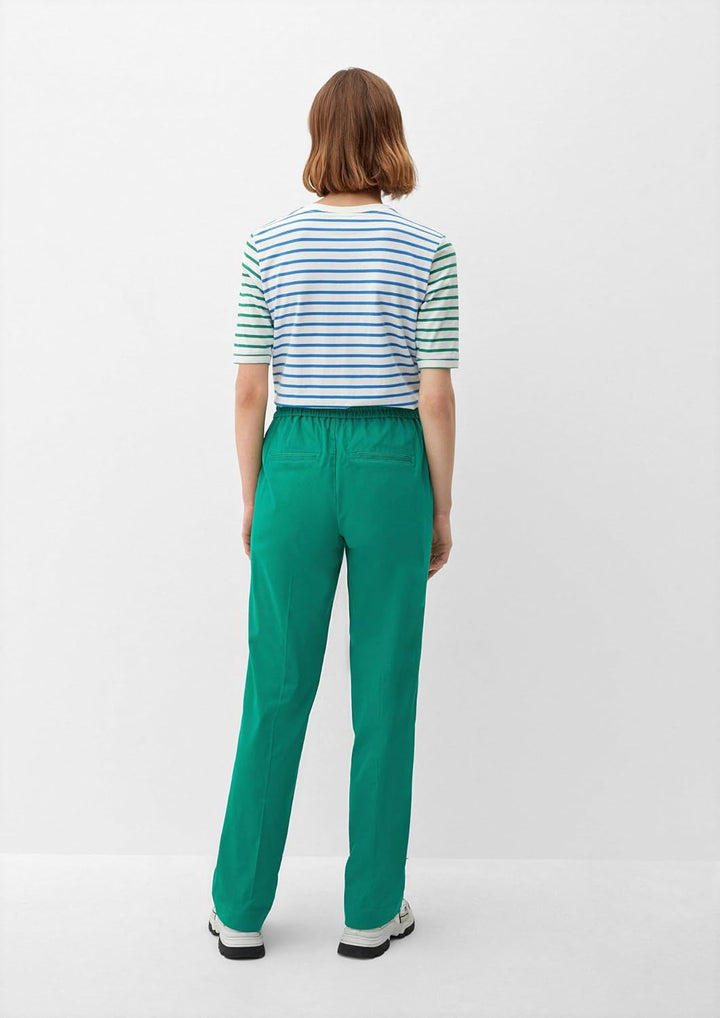 s.Oliver Damen Hose lang, Loose Fit 36 Grün, 36 Grün