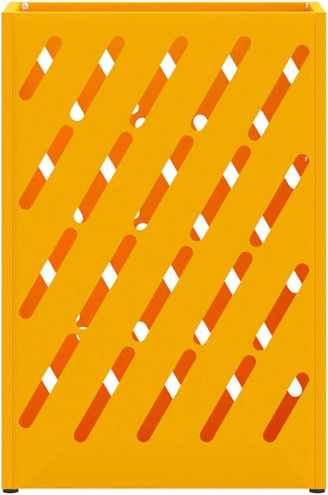vidaXL Sonnenschirmhalter Senfgelb 28 x 12 x 41 cm Stahl, Stylischer Regenschirmständer, rechteckige