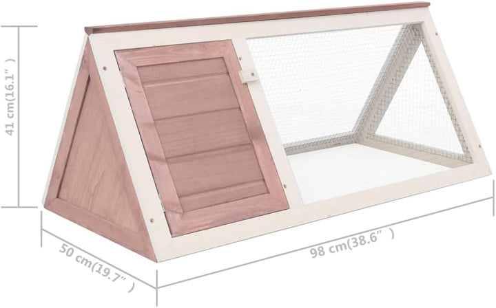 vidaXL Kaninchenstall, Holz, Braun Braun und Weiss, Braun und Weiß