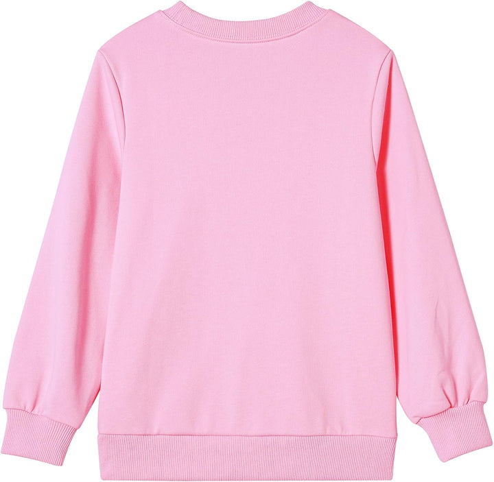 Pullover mit Rundhalsausschnitt aus Baumwolle, Langarm, für Jungen und Mädchen 3 Jahre Rosa, 3 Jahre