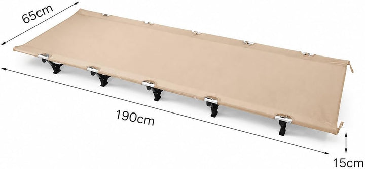 MidGard hochwertiges Feldbett, ultraleichtes Outdoorbett, klappbares Campingbett aus Aluminiumlegier