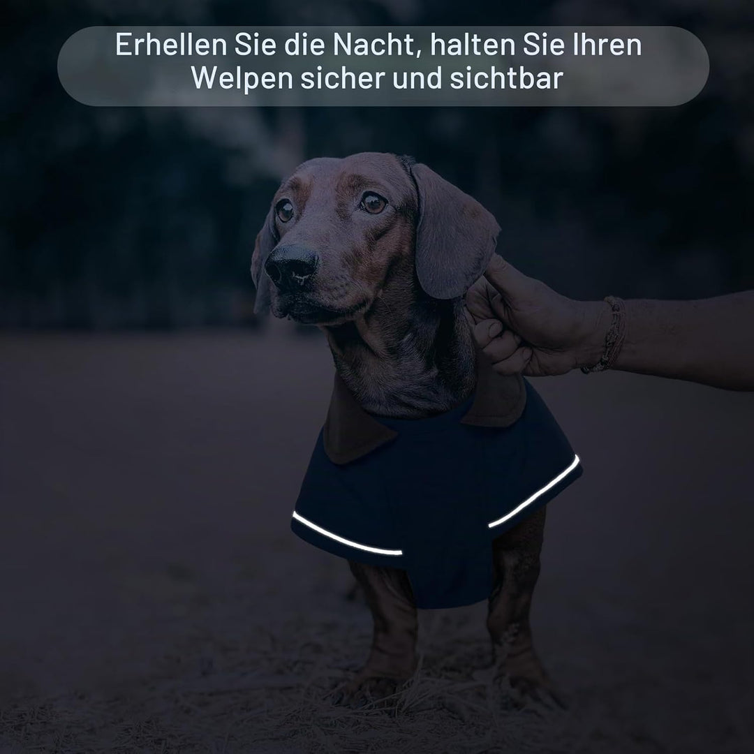 Hundemantel Dackel S, Winddichter Wasserdichter Wintermantel Für Dackel Hunde, Hundejacke Für Grosse