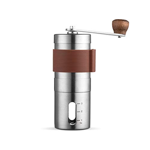 Manuelle Mini-Kaffeemühle, Keramik-Grat, Mini-Hand-Kaffeebohnenmühle mit 20 g Kapazität, verstellbar