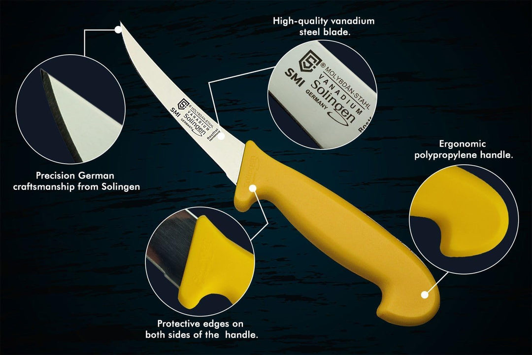 SMI - 5 Zoll Ausbeinmesser Solingen Metzgermesser Profi Fleischmesser Edelstahl - 2