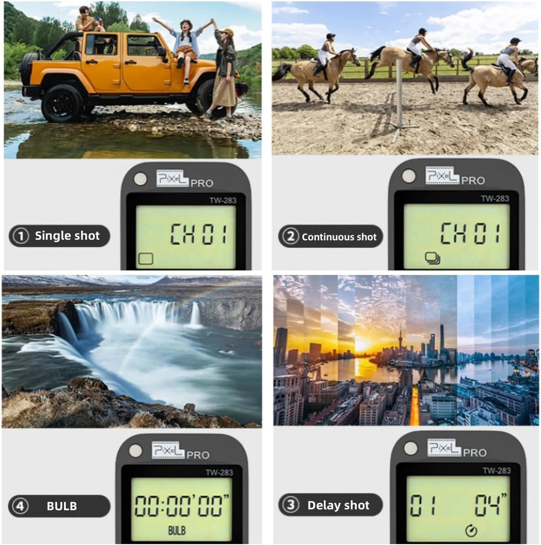 Pixel TW283-S1 Kabellose Fernauslöser Funkausloeser Timer Intervalometer Kompatibel mit Sony a100 a2