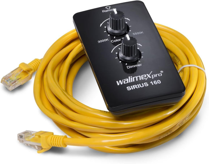 Walimex pro LED Sirius 160 Daylight 2er Set mit Stativ + Fernbedienung - 2x 65W Daylight Flächenleuc