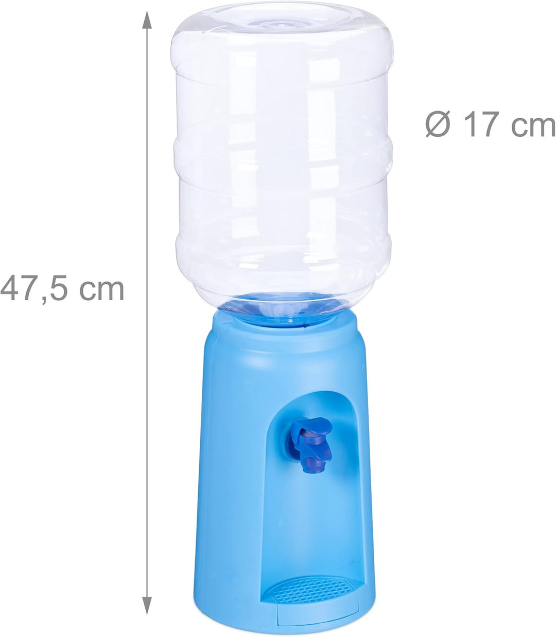 Relaxdays Wasserspender mit Tank & Zapfhahn, Tisch Trinkwasserspender Büro, 4,5 l, Kunststoff, H x D
