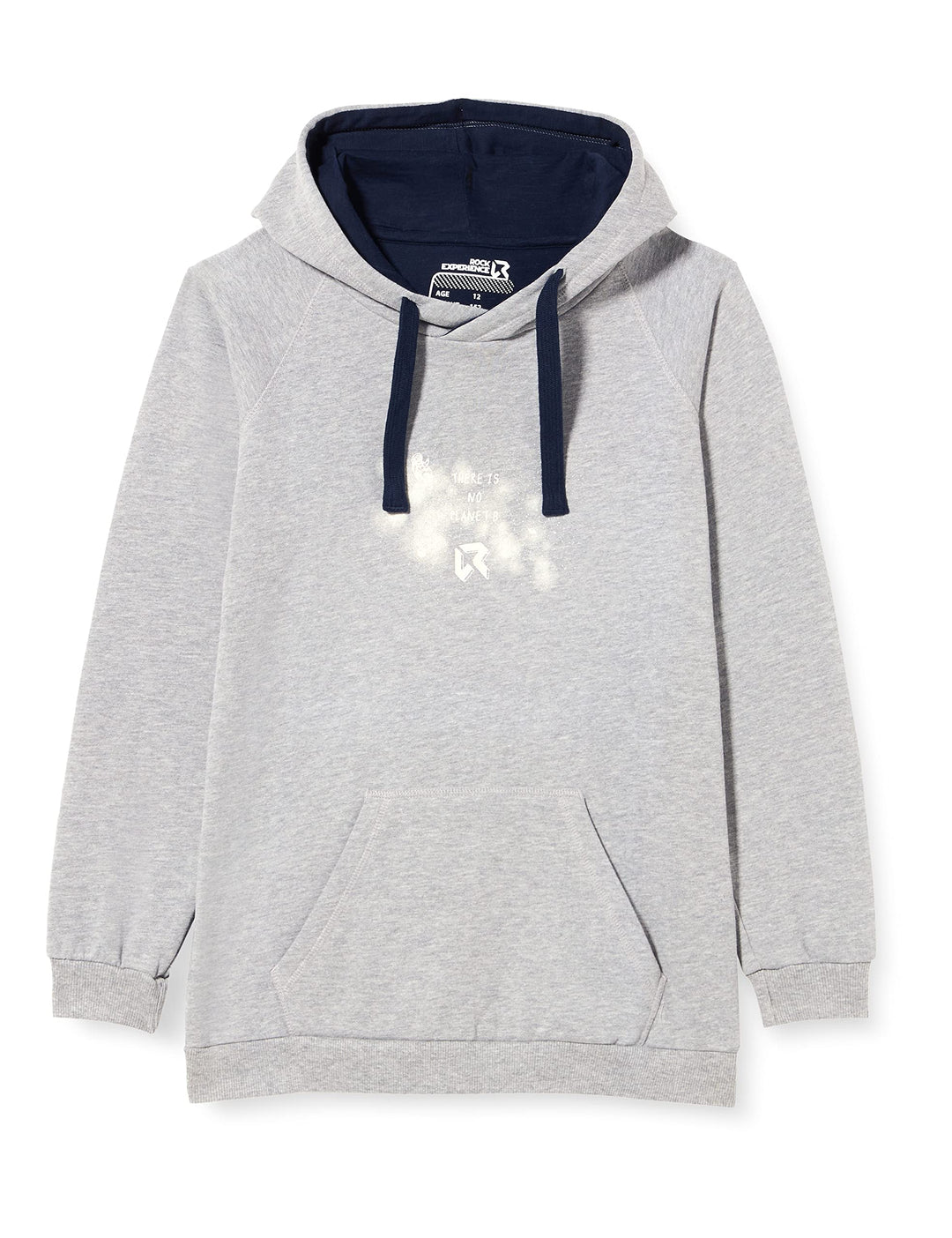 ROCK EXPERIENCE Unisex AMPLESSO COMPLESSO Hoodie Sweatshirt, Grey Melange, 140