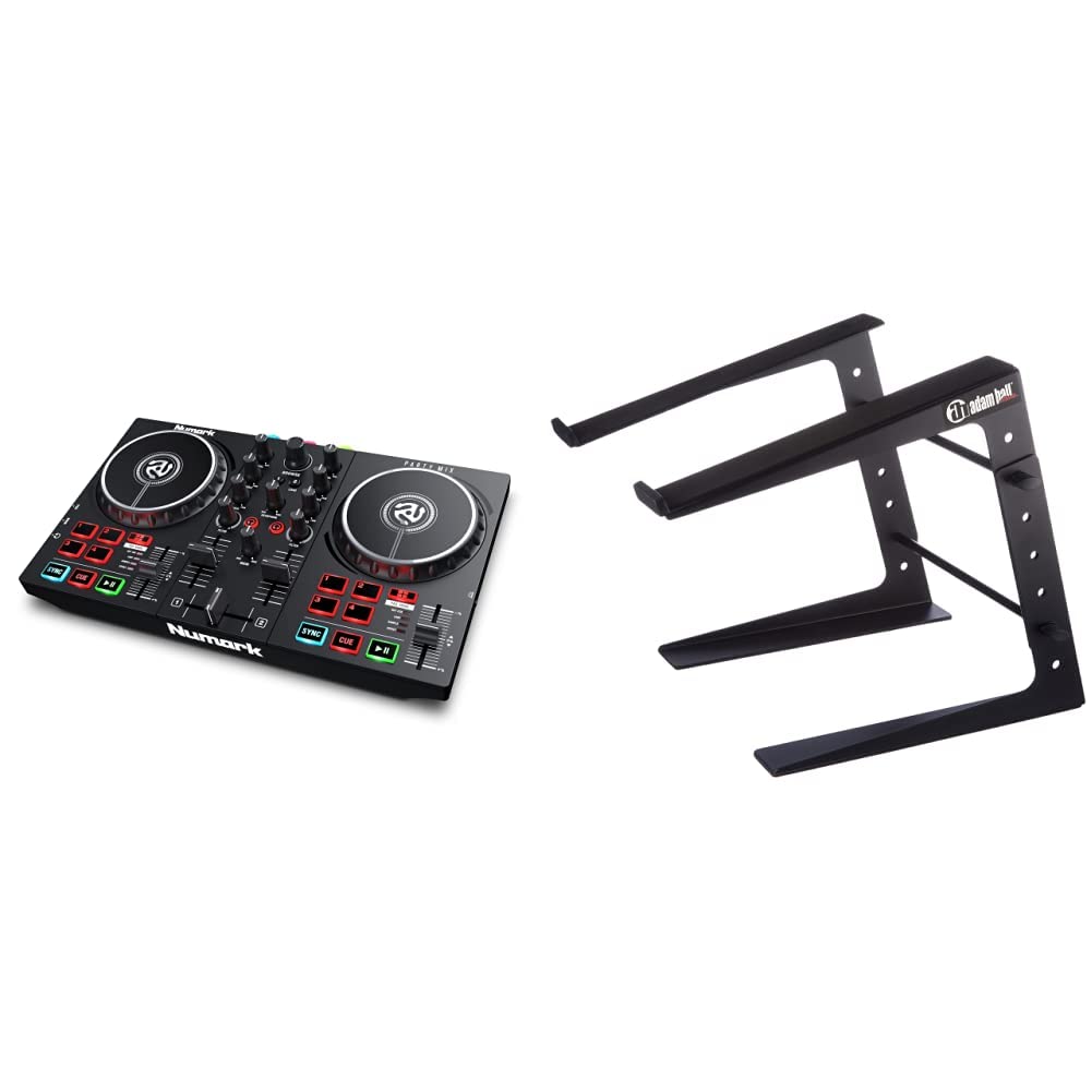 Numark Party Mix II – DJ Controller Pult mit 2 Decks, eingebauten DJ-Lichtern & DJ-Mixer; unterstütz